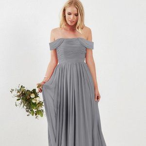 Adrianna Papell Dusty Blue Bridesmaid Dress - Sz 8